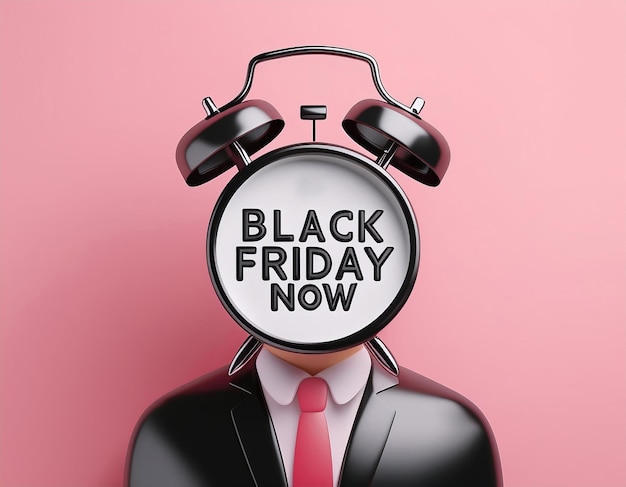 Photo 3d it39s black friday now 3d illustration