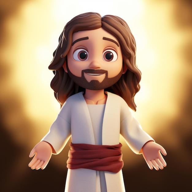 3D Jesus Cartoon Character