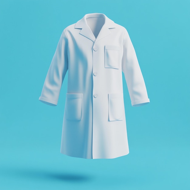 3D Lab Coat Icon Science and Laboratory Illustration Logo