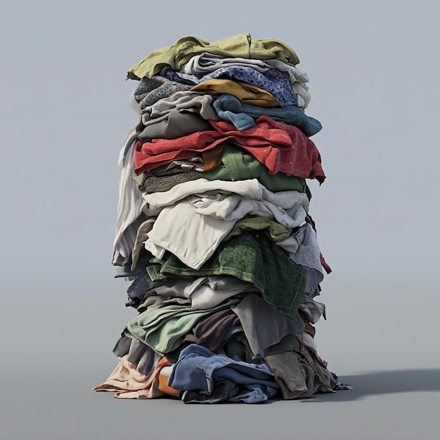 Photo 3d laundry icon dirty clothes and household illustration logo