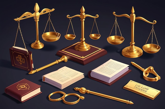 Photo 3d law elements set