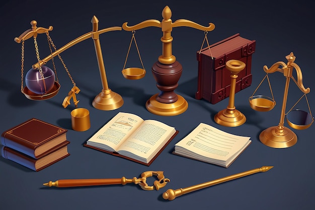 Photo 3d law elements set