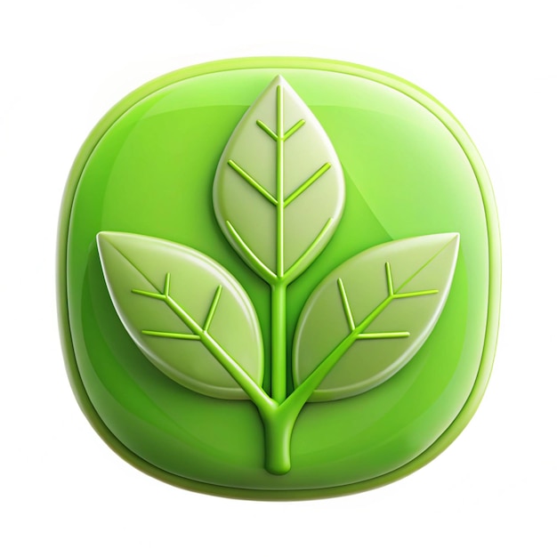 Photo 3d leaf icon leaf of tree plant