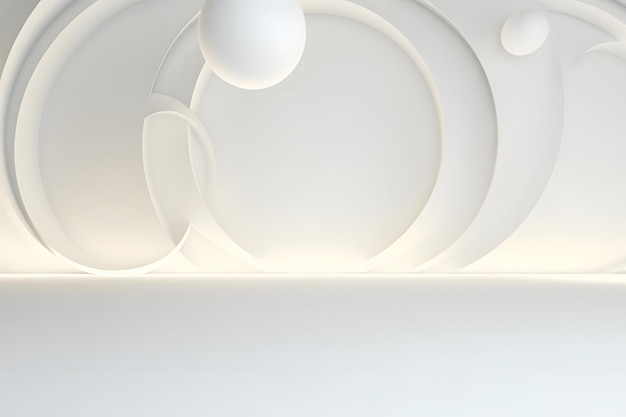 3D Light White Simple Background