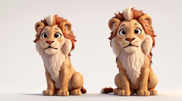 3d lion