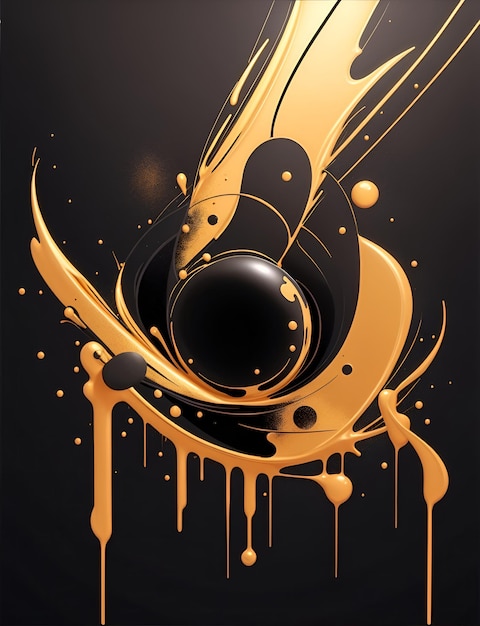 3d liquid posters with abstract shapes splash