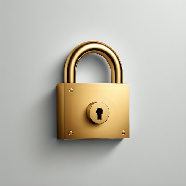 3d lock icon