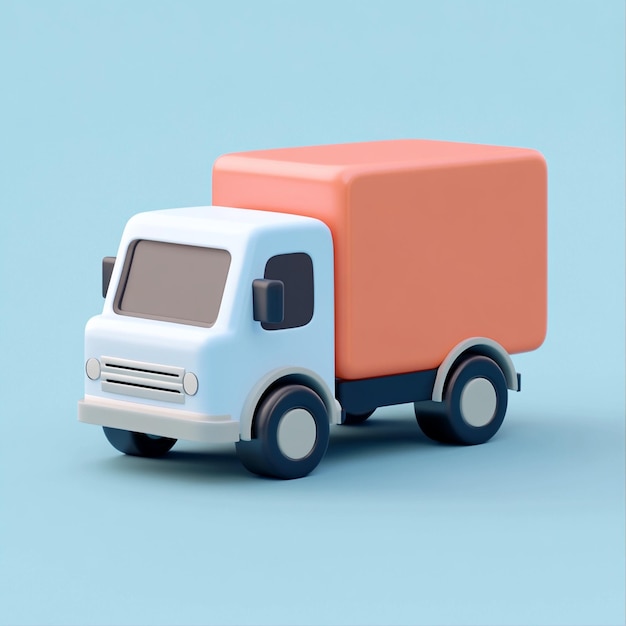 Photo 3d logistics delivery icon shipping and transport illustration logo