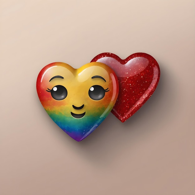 Photo 3d love emoji icons