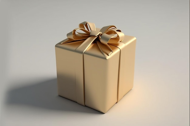 3d luxury gift box on white background, AI-generated artwork