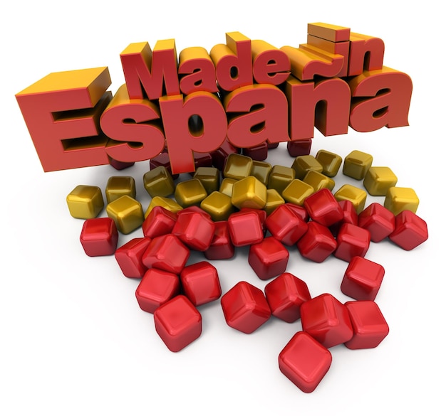 Photo 3d made in spain with spanish colors