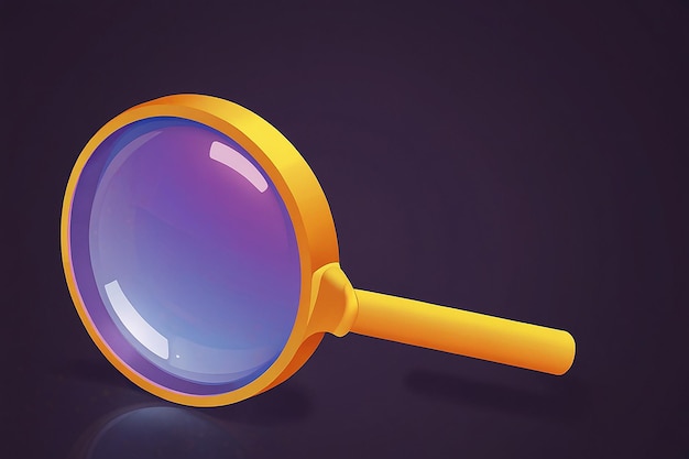 3D magnifying glass illustration vector design magnifying glass graphic 3D vector