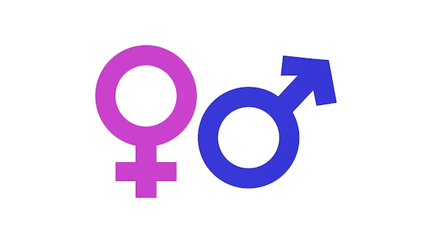 3D male woman symbol Design