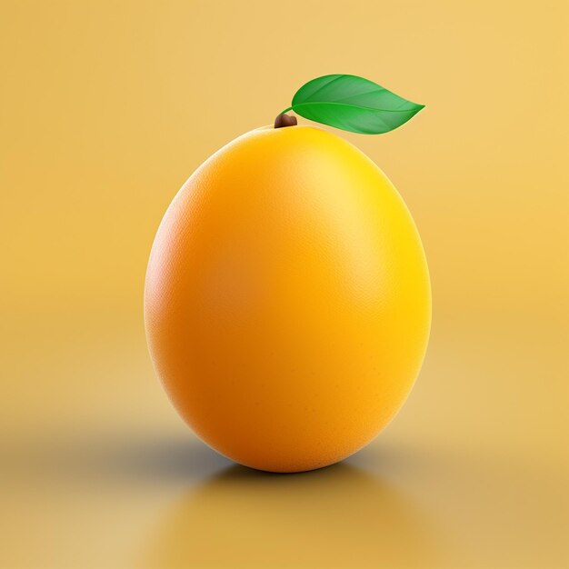 3D Mango Icon Food and Fruit logo illustration