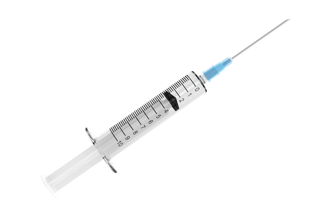 3d Medical Syringe on a white background