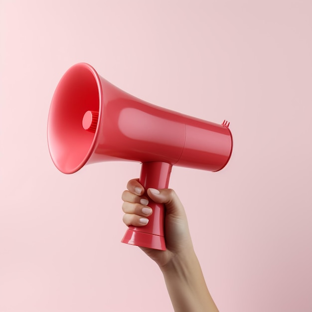 a 3D Megaphone Illustration isolated on a white background