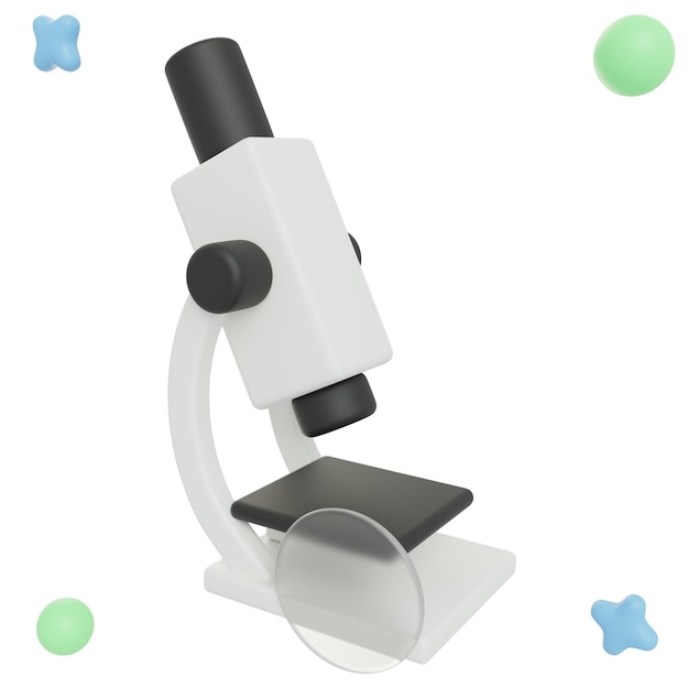 3D Microscope Illustration