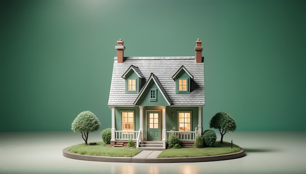 3d mini green mini house