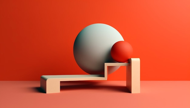 3D Minimal Objects Conceptual images crated with Generated AI technology