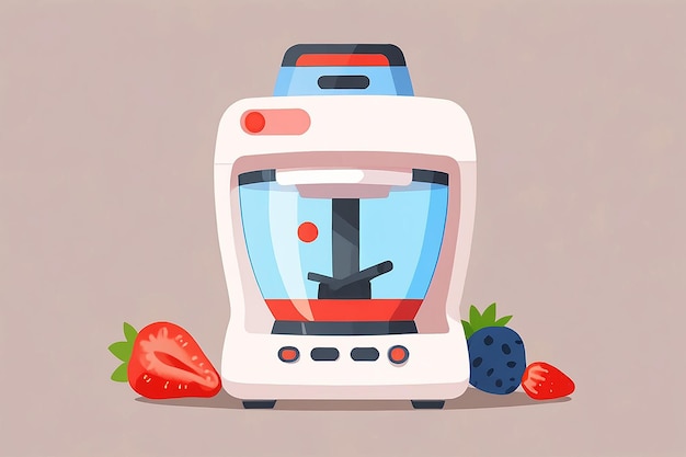 Photo 3d mixer blender flat illustration