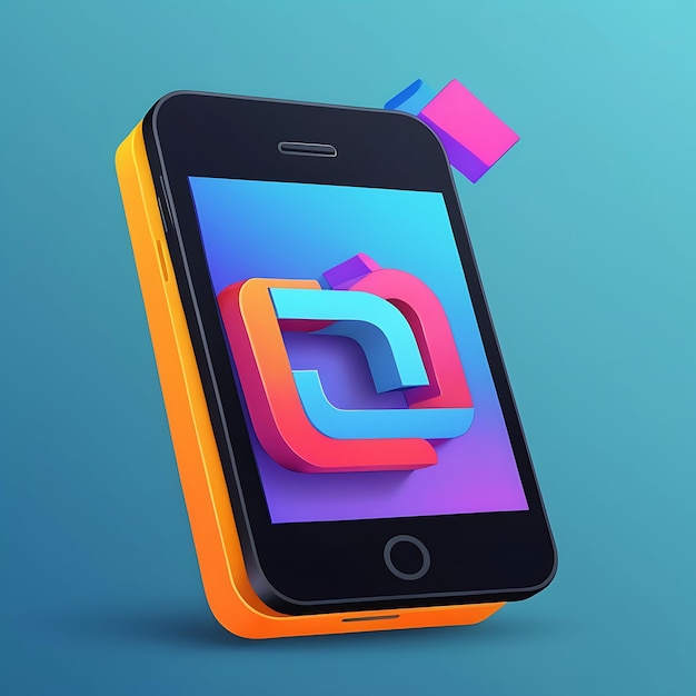 3d mobile illustration desing