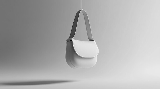 Photo a 3d mockup of a crossbody bag suspended in midair with a realistic shadow