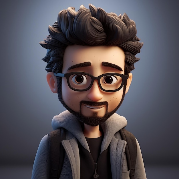 3d Model Animation Cartooninspired Pop Selfportrait With Adobe Illustrator