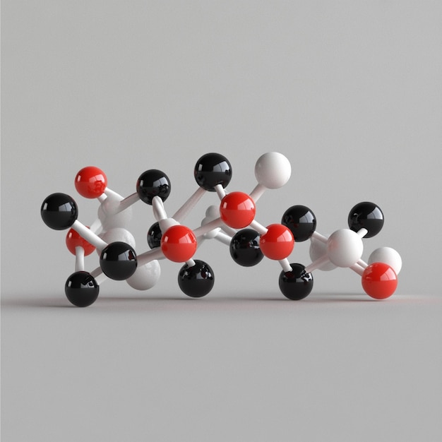 Photo 3d model of a drug molecule used in pharmaceutical research