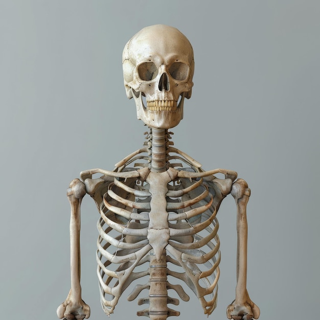 3D model of a human skeleton on a light background