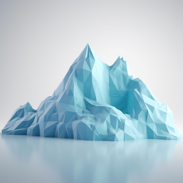 A 3d model of an iceberg with the word ice on it.