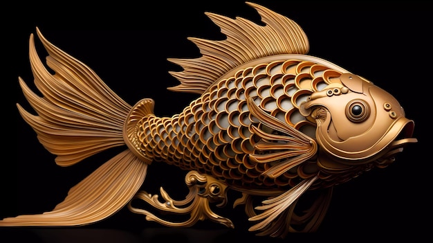 A 3d model of a koi fish