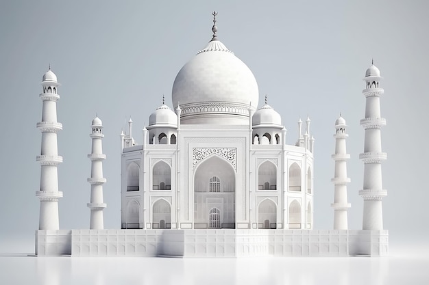 A 3d model of the taj mahal