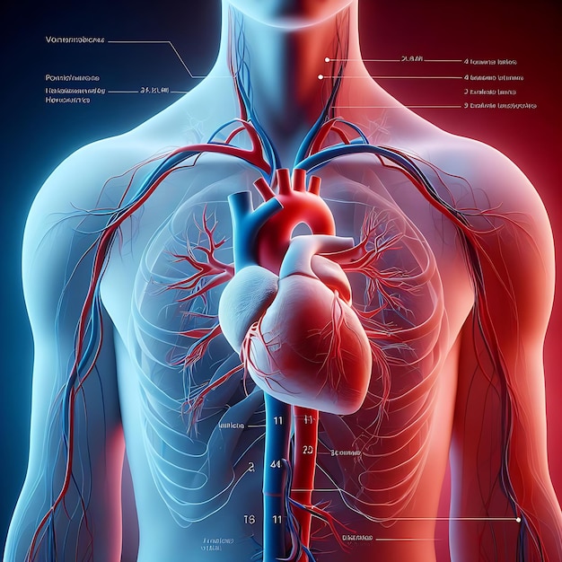 3D modeling male Heart