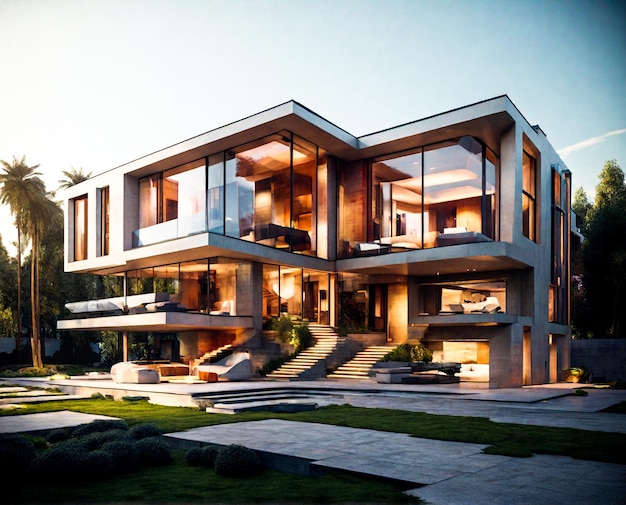 3d modern house