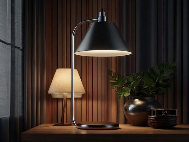 3d modern lighting lamp design daark background