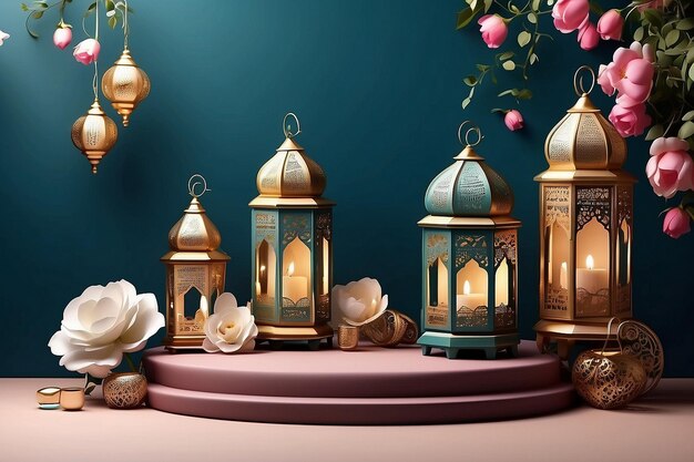 3d mosque design for Ramdan for Muslim festival