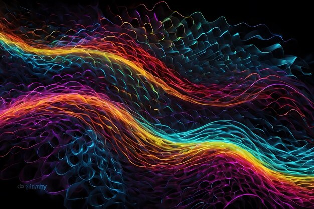 A 3D neon lights abstract