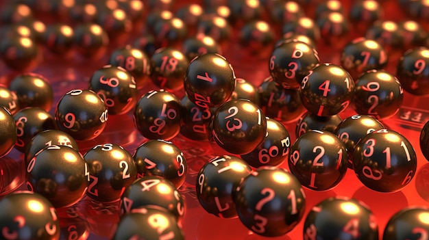 3D number balloons gold Generative AI