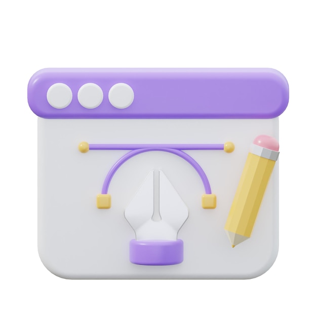 3D Online Design Isolated Icon Illustration Render