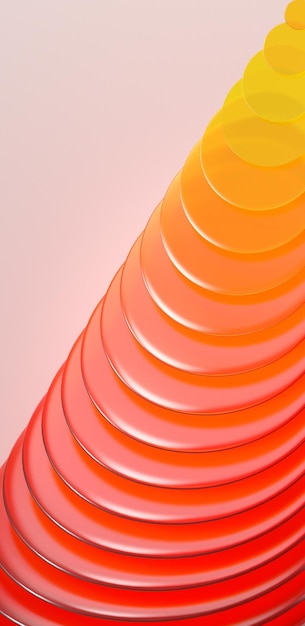 3d orange glass matte circles rendering illustration Creative abstract background Geometric shapes pattern Vibrant clean circle scene wallpaper Dynamic art futuristic design