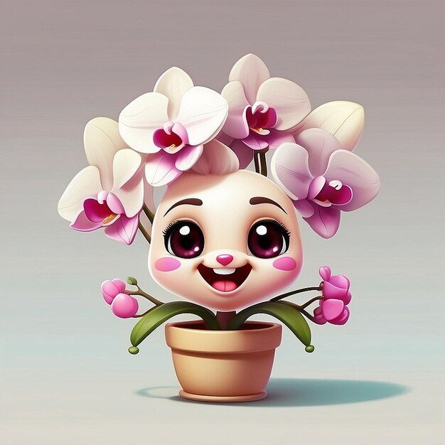 Photo 3d orchid plant character