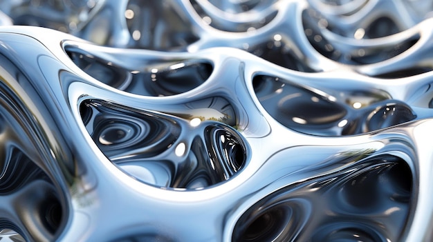 3D Organic shapes with reflective surfaces