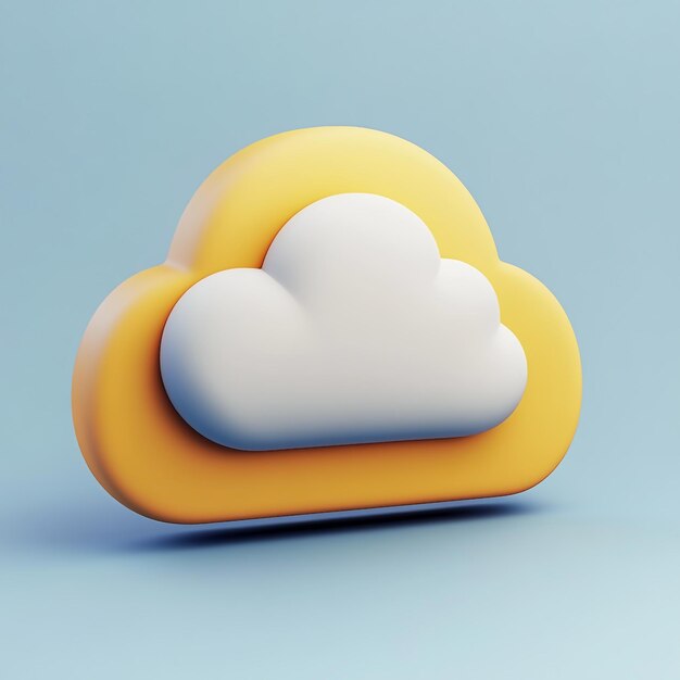 3d Overcast Icon Cloudy Sky and Gloomy Weather Illustration Logo