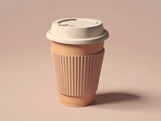 Photo 3d paper coffee cup blank mocup