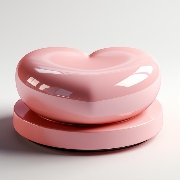 3D pedestal for presenting product mockup with Valentines Day background