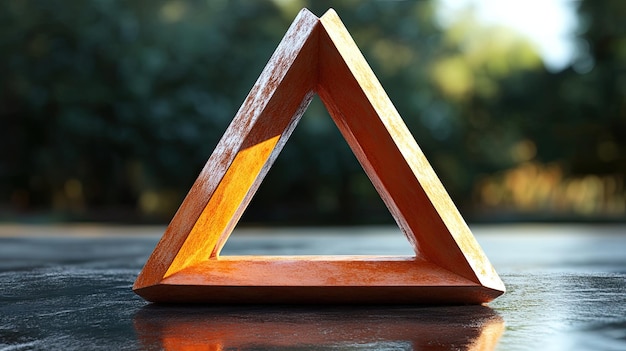 Photo a 3d penrose triangle its impossible structure challenging the viewers perception of reality