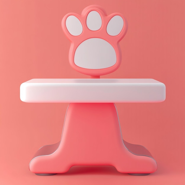 3D Pet Grooming Station Sign Icon Indicator for Grooming Area Illustration Logo