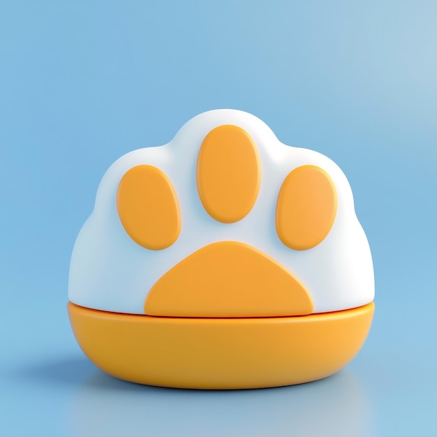 3D Pet Paw Balm Icon Soothing Treatment for Pet Paws Illustration Logo