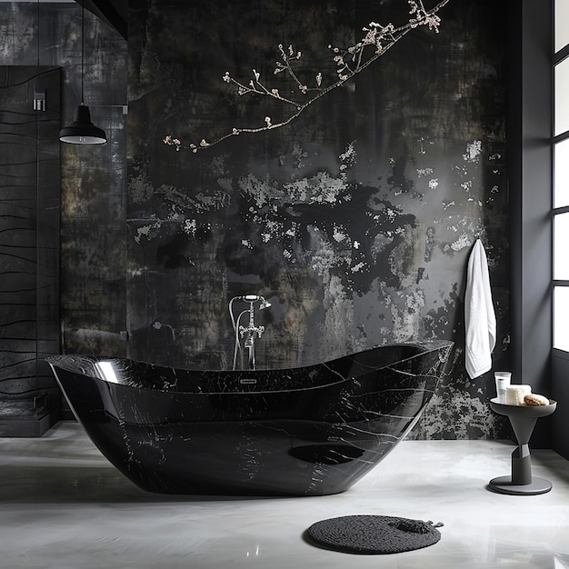 Photo 3d photo of a bathtub with esthetic view