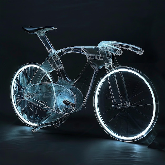 3d photo of a bike that has a bike on it